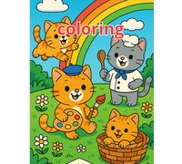 Toddler Coloring Book with Cute Cats (Ages 2-4): Simple and Fun Cat Coloring Pages for Toddlers and Preschoolers