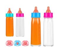 Toddler Doll Bottles, Feeding Play Toy, 5.31in Pacifier Pretend Set, Safe Non Toxic Materials, Colorful Fun Accessories for Interactive Role, Playing Kit, Imaginative Play, Kids