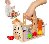 Toddler Educational Kids Toys, Creative with Toolbox Case, Pretend Play Tool Kit for Building and Learning, Boys, Girls, Home, Preschool, Daycare, Birthday, Early Education