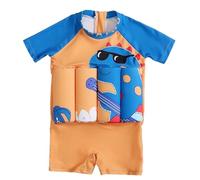 Toddler Float Suit, Suit Floatie, Adjustable Buoyancy Removable Floats Upf50+ Protection Quick-Drying Fabric Vibrant Dinosaur, Swimwear Dinosaur for Boys Girls Pool Beach Summer Sports Outdoor