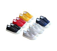 Toddler Girls Boys Canvas Shoes Sneakers Kids White Toe Cap Slip On Casual Trainers Fashion Children Classics Running Walking Shoes Teen Breathable Lightweight Comfort Pumps