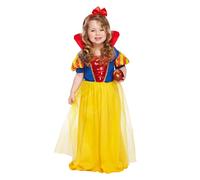 HENBRANDT - Disfraz de princesa para niñas pequeñas, con diadema roja, cuento de hadas, día del libro, talla de 3 años, cosplay, Halloween, disfraz infantil para niñas