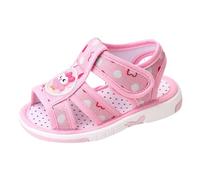 Toddler Girls Summer Sandals Cute Flower Open Toe Barefoot Flats Baby Girl Anti Slip Premium Rubber Sole Prewalker Infant Newborn Summer Beach Outdoor First Walking Shoes