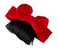 Toddler Girls Wigs, Girls Bowknot Bangs Hairbands, Cute Everyday Hairpiece with Natural Look, Fashionable Hair Accessory for Photography, Travel, Gatherings, Home Wear