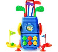 Toddler Golf Set Juguetes para Niños Upgrade Golf Maleta Juego Juego Set con 4 Palos de Golf de Colores 6 Bolas 2 Agujeros de práctica Juguete para niños y niñas
