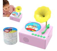 Toddler Gramófono Music Toy para 3-6 Años - Story Interactive y Reproductor de Canciones | Gadget de aprendizaje retro fonógrafo, Juego de discos de Narración, experiencia de sonido sensorial,