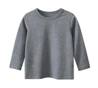 Toddler Kids Girls Boys Long Sleeve Basic T Shirt Casual Tees Shirt Tops Solid Color Baby Short Shirt Niñas, K, 8-9 años