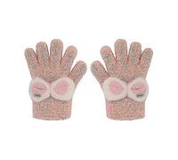 Toddler Kids Winter Warm Gloves Cute Bowknot Full Finger Knitted Gloves Stretchy Mittens for Little Girls Boys Ages 2-5
