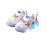 Toddler Light Up Trainers Fashion Kids LED Luminous First Walking Shoes Baby Girls Flashing Skate Tennis Running Sneakers Little Boys Non Slip Sports Casual School Shoes