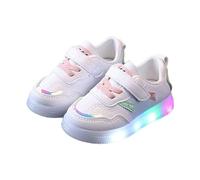 Toddler Light Up Trainers Fashion Kids LED Luminous First Walking Shoes Baby Girls Flashing Skate Tennis Running Sneakers Little Boys Non Slip Sports Casual School Shoes