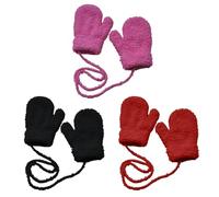 Toddler Mittens - 5.12 Inch 1, 3 Years Soft Plush Winter Thermal Gloves for Warmth and Comfort, Anti-Loss Design with Easy Wear Function, Kids Mitts for Cold Weather Outdoor Play, Boys, Girls