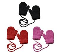 Toddler Mittens - 5.12 Inch 1, 3 Years Soft Plush Winter Thermal Gloves for Warmth and Comfort, Anti-Loss Design with Easy Wear Function, Kids Mitts for Cold Weather Outdoor Play, Boys, Girls