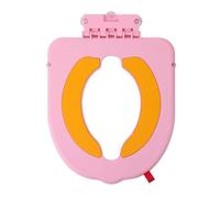 Toddler Potty Training Seat, Folding Toilet Pad, Suction Cup Base with Side Handles, Compact Child Toilet Cover for Home Bathroom Use or Travel with Kids Boys Girls