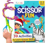 Toddler Scissor Skills - Art Supplies & Crafts Kit for Kids, Safety Scissors, Fine Motor Toys, Birthday Gifts for Boys & Girls Ages 3, 4, 5, 6, 7 Year Old [Eng Lang]