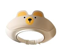 Toddler Shower Caps, Cartoon Bear Shampoo Visor, 3.15x8.66in Adjustable Hair Washing Shield with Ear Protection, Portable Bath Safety Hat for Boys and Girls