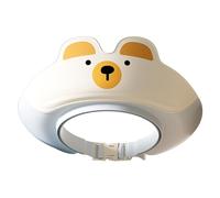 Toddler Shower Caps, Cartoon Bear Shampoo Visor, Adjustable Baby Bath Cap with Ear Protection, Waterproof Hair Washing Shield for Kids, Boys, Girls, 3.15 x 8.66 inch
