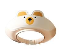 Toddler Shower Caps, Cartoon Bear Shampoo Visor, Adjustable Baby Bath Cap with Ear Protection, Waterproof Hair Washing Shield for Kids, Boys, Girls, 3.15 x 8.66 inch