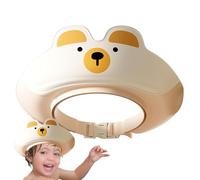 Toddler Shower Caps, dibujos animados Bear Shampoo Visor, 3,15 x 8,66 in Adjustable Hair Washing Shield with ear Protection, Portable Bath Safety Hat for Boys and Girls
