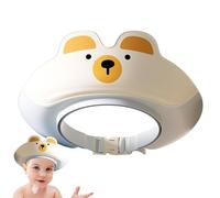 Toddler Shower Caps, dibujos animados Bear Shampoo Visor, 3,15 x 8,66 in Adjustable Hair Washing Shield with ear Protection, Portable Bath Safety Hat for Boys and Girls