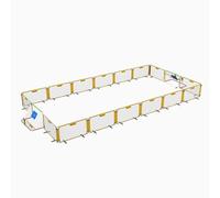 Toddler Soccer Field Fence, Portable Kids Football Training Barrier Net with Elastic Steel Rope, Stable Outdoor Play Enclosure(9x4.2m)