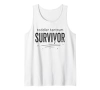 Toddler Tantrum Survivor Funny Parent Distressed Type Camiseta sin Mangas