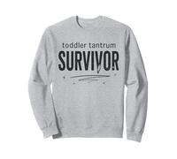 Toddler Tantrum Survivor Funny Parent Distressed Type Sudadera
