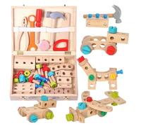 Toddler Tool Kit, Play Tools Carpenter, Skill Building Preschool Ready Creative Play Interactive Toys Early Development Pretend Lightweight Kit, Fine Motor Skills Toy for Kids
