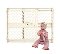 Toddleroo by North States Supergate Ergo - Puerta infantil para escaleras y puertas. Incluye tazas de pared. Montaje a presión o hardware. Fabricado en Estados Unidos (26 pulgadas de alto, marfil)