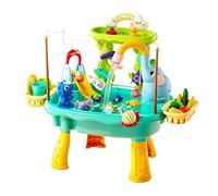 Toddller Sand Water Table Toy with Electric Water Pump, Kids Waters & Sand Activity Sensory Playset with Faucet and 43pcs Waters Toy Accessories for Park, Nursery, and Garden
