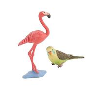 Toddmomy 1 Juego Adornos De Flamenco De Loro Decoración De Aves De Simulación Pájaro De Emulación De Juguete Modelo De Aves Realistas Adorno De Pájaro Animal De Polivinilo 2 Piezas