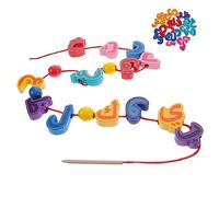 Toddmomy 1 Juego Bloques de construcción del Alfabeto árabe Aprender Juguetes para pequeños Juguetes de Aprendizaje del Alfabeto Juguetes de Letras aprendiendo Juguetes Madera