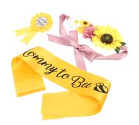 Toddmomy 1 Juego Cinturón De Insignia Faja De Embarazo Ramillete De Ducha De Bebé Faja y Alfiler Para Shower Mami a Ser Cinturón De Faja Futura Mamá Pin Mamá Para Ser Faja Poliéster