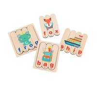 Toddmomy 1 Juego De Bloques De Letras De Rompecabezas De Palabras De Barra Juguetes para Desarrollar El Cerebro Juguetes para En Edad Preescolar Juguetes para Aprender Inglés Palabras