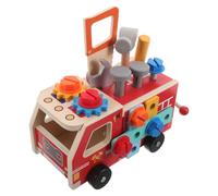 Toddmomy 1 Juego De Construcción De Coches De Madera - Juguetes Educativos Montessori para Kit De Herramientas para Pequeños Juego De Simulación para Y Niñas Habilidades Motoras Finas