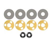 Toddmomy 1 Juego de Discos de Casete metálicos Dorados vírgenes con diafragma Antideslizante - Clips de Engranaje de posicionamiento de plástico - Piezas de Repuesto para reparación de pletinas de