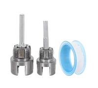 Toddmomy 1 juego de herramientas integradas para roscado interno y externo de tuberías: herramienta manual para cortar roscas con cinta de sellado para tuberías de agua y aplicaciones de fontanería