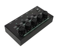 Toddmomy 1 juego de mezclador estéreo de línea de 4 canales: mini mezclador de audio portátil, micrófono, guitarra, bajo, teclado, dispositivo para club, bar, escenario, estudio.