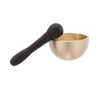 Toddmomy 1 juego de mini cuenco tibetano: cuenco de meditación de 4 cm/1,6 pulgadas con baqueta de madera - de yoga para la atención plena, la oración y la decoración del hogar.