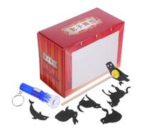 Toddmomy 1 Juego Juguete De Juego De Sombras Fingir Jugar Juguetes Títere De Sombra Figura De Acción De La Sombra Kit De Marionetas De Sombras Kit De Casa En Miniatura Papel Rojo