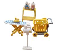 Toddmomy 1 Juego Kit de Limpieza para Lavadora de Juguete Play de fingir Juguete Mini Limpiador Juguete Interactivo Lavadora Limpiador de Juguetes el plastico Yellow