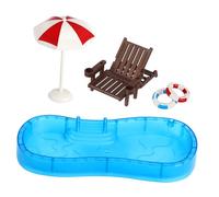 Toddmomy 1 Juego Modelo de Piscina Diver Accesorios muñecos Home Decor Kit Mini Piscina Modelo de Mini Mueble muñecas Accesorios para Piscinas en Miniatura Apoyo de la Piscina el plastico