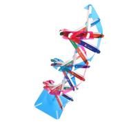 Toddmomy 1 Juego Paquete De Material Modelo De ADN Molecular Biología Herramienta Científica De Aprendizaje De Genes Modelo De Doble Hélice Kits De Construcción Modelo Metal