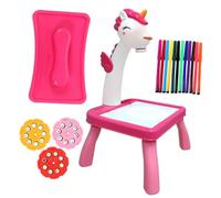 Toddmomy 1 Juego proyector de Dibujos Animados para Pintar Mesa de Dibujo de Pintura con proyector Juguete de proyección Tableta de Dibujo para Juguete cognitivo AbS Rosa