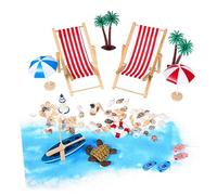Toddmomy 1 Juego Traje De Playa Decoración De Micro Paisaje Ornamento De La Escena De La Playa del Océano Accesorios De Diseño De Micro Escena El Plastico Color Aleatorio