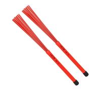 Toddmomy 1 Par Accesorios para cepillos de tambor percusión para tambores cepillo de tambor baquetas cepillo duradero cepillo de percusión escoba de tambor caucho rojo