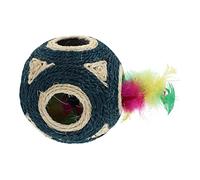 Toddmomy 1 Pieza Bola de mordedura de Gato Juguetes para Gatos Juguete para Mascotas pequeño SOGA Masticar Juguete de Pelota de Gato Pelota interactiva para Gatos Cuerda de Blue