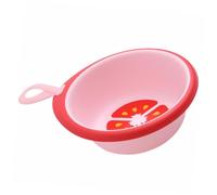 Toddmomy 1 Pieza Linda cuenca de frutas baño lavabo portátil para bebés lavabo doméstico lavabo multiusos cuencas de dibujos animados cuenca portátil lavabo infantil gel de sílice rojo