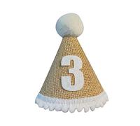 Toddmomy 1 Pieza Sombrero De Fiesta De Cumpleaños Primero Cónico Sombrero De Fiesta De 3er Cumpleaños Para Numero De Sombrero Segundo Sombrero De Cumpleaños 1º Chicos Tela Lino Caqui