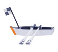 Toddmomy 1 Set de Maqueta de Barco de Madera: Colección de y Barcos de Vela - Adorno de de Vela de Madera con Tema Náutico de Playa Vintage Azul
