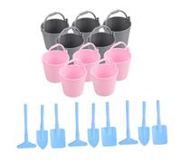 Toddmomy 10 Juegos Juguetes de Playa para Mini Cubos y Palas Set para Actividades al Aire Accesorios Seguros para Casa de Muñecas y Jardín Completos